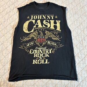 Johnny Cash Nashville TN Man in Black Country Rock Roll Sleeveless T Shirt Men M